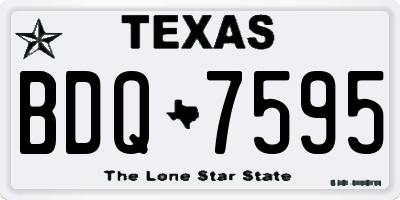 TX license plate BDQ7595