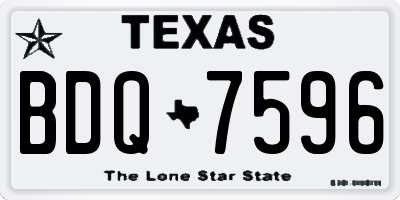 TX license plate BDQ7596