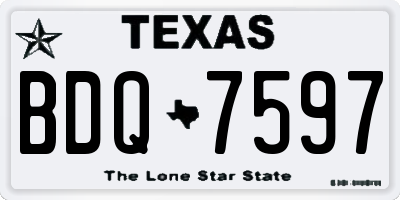 TX license plate BDQ7597