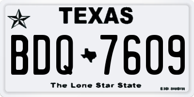 TX license plate BDQ7609