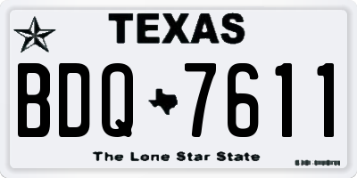 TX license plate BDQ7611