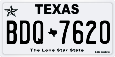 TX license plate BDQ7620