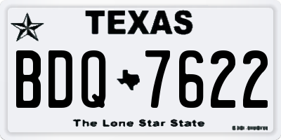 TX license plate BDQ7622