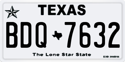 TX license plate BDQ7632