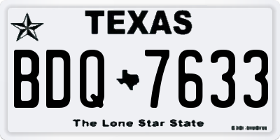 TX license plate BDQ7633
