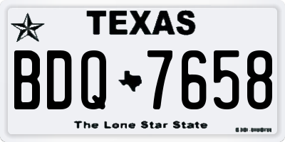 TX license plate BDQ7658