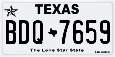 TX license plate BDQ7659