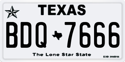 TX license plate BDQ7666