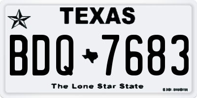 TX license plate BDQ7683