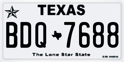 TX license plate BDQ7688