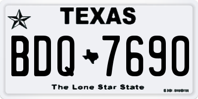 TX license plate BDQ7690