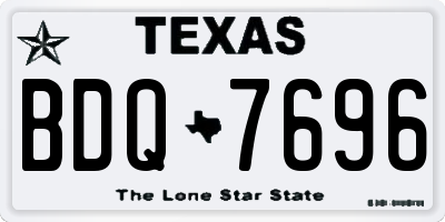 TX license plate BDQ7696