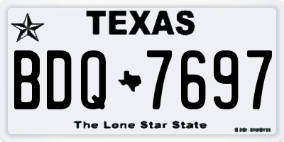 TX license plate BDQ7697