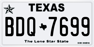 TX license plate BDQ7699