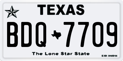 TX license plate BDQ7709