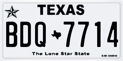 TX license plate BDQ7714