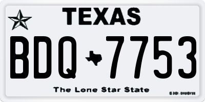 TX license plate BDQ7753