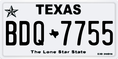 TX license plate BDQ7755