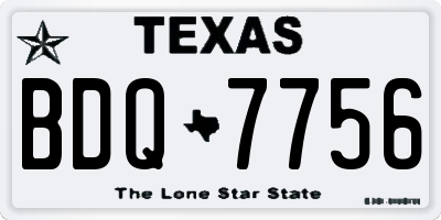 TX license plate BDQ7756