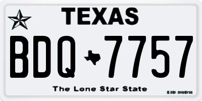 TX license plate BDQ7757