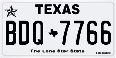 TX license plate BDQ7766