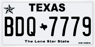 TX license plate BDQ7779