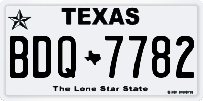 TX license plate BDQ7782
