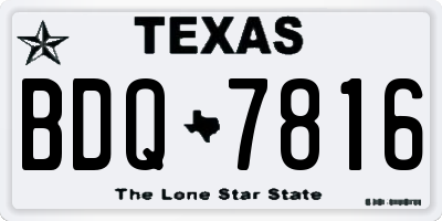 TX license plate BDQ7816