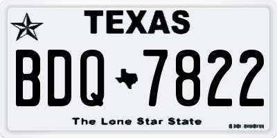 TX license plate BDQ7822