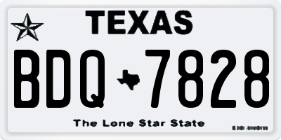 TX license plate BDQ7828