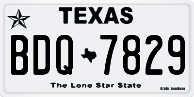 TX license plate BDQ7829