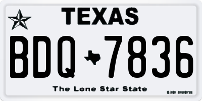 TX license plate BDQ7836