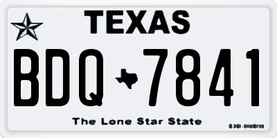 TX license plate BDQ7841