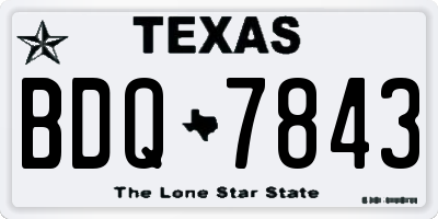 TX license plate BDQ7843