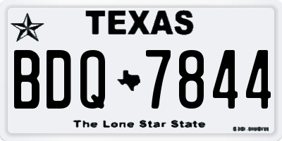 TX license plate BDQ7844