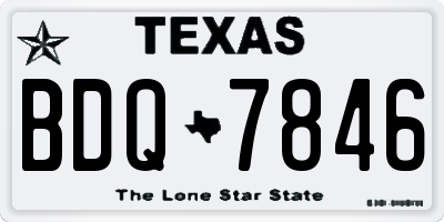 TX license plate BDQ7846