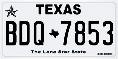 TX license plate BDQ7853