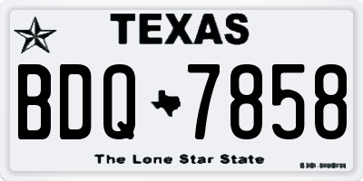 TX license plate BDQ7858