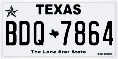 TX license plate BDQ7864