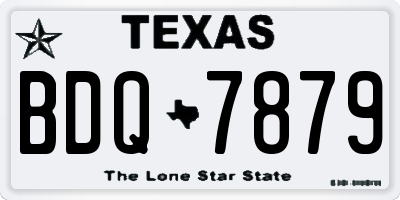 TX license plate BDQ7879