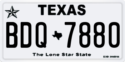 TX license plate BDQ7880