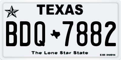 TX license plate BDQ7882