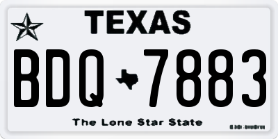TX license plate BDQ7883