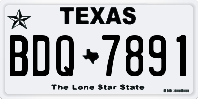 TX license plate BDQ7891