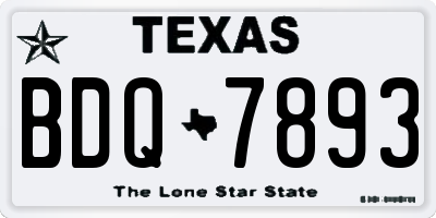 TX license plate BDQ7893