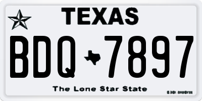 TX license plate BDQ7897
