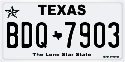 TX license plate BDQ7903