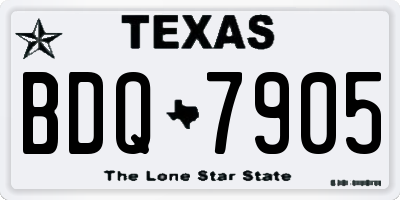 TX license plate BDQ7905