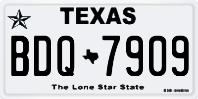 TX license plate BDQ7909