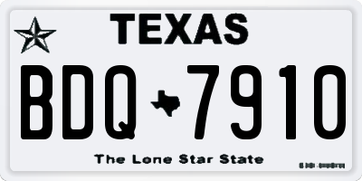TX license plate BDQ7910